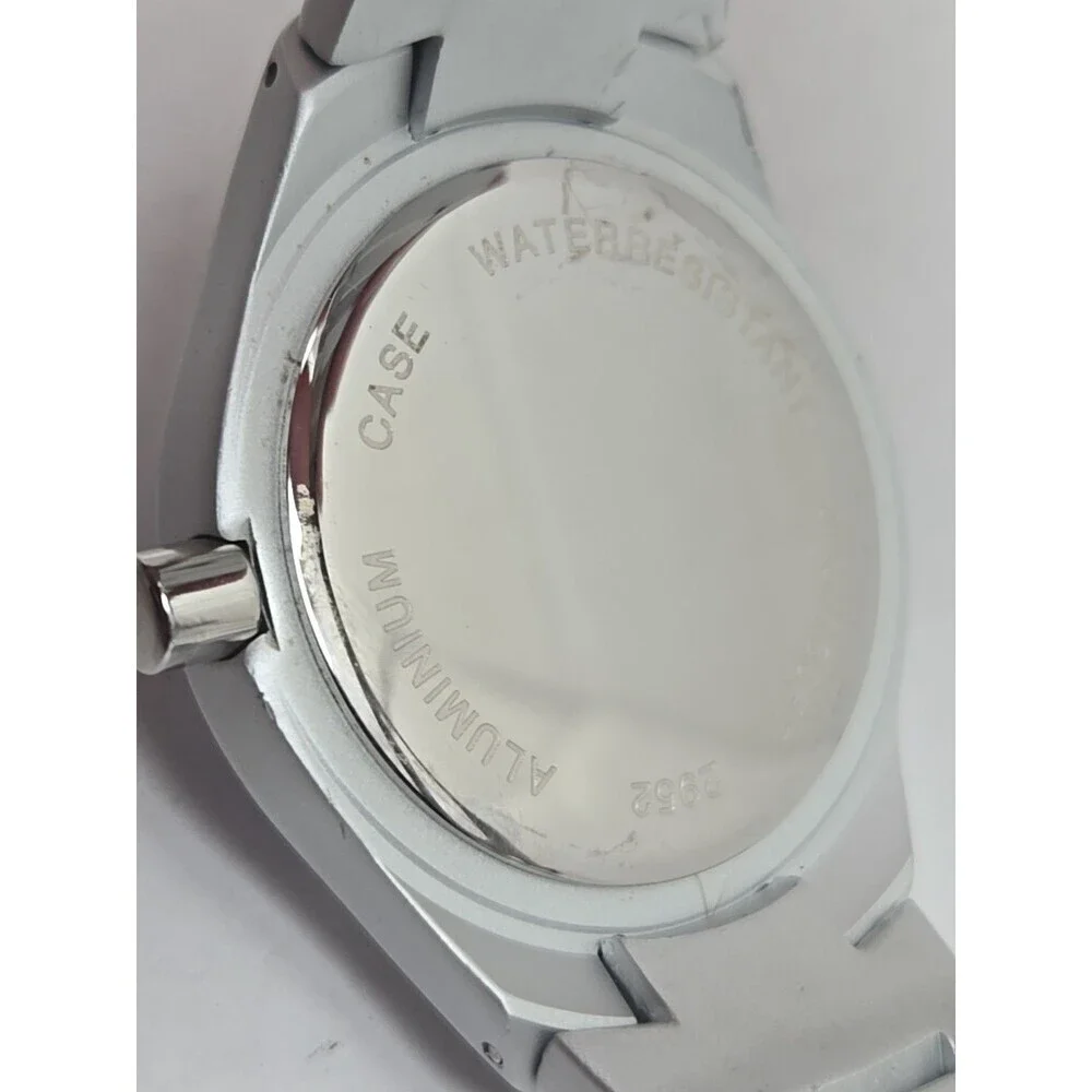 Osco ALU Quartz Watch Womens Blue Dial Date 50M165FT Water Resistant New Battery